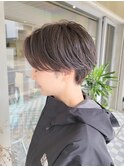 ハンサムショート/くせ毛/前髪なし