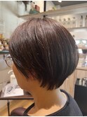 クセ緩和ストレート+ショートボブ