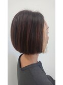 【pono hair】 イヤリングカラー×ミニボブ