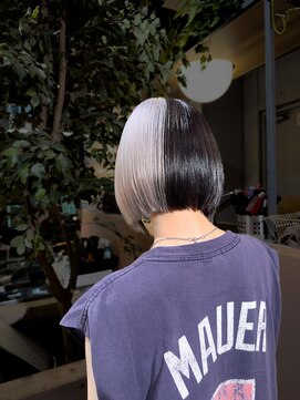 ジルバイジゼル(JILL by GiseL) Y/ツートーンカラー/ホワイト×ブラック