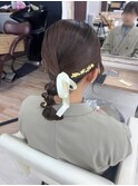 タイト編みおろし 結婚式ヘア