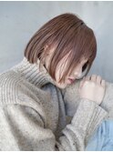 【GEEKS渋谷】レイヤーボブ/ショコラピンク/冬カラー/伸ばしかけ