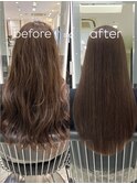 パーマ落とし髪質改善縮毛矯正トリートメント前髪パーマ