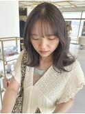福井　大和田　透明感カラー　ラベンダーグレージュ　顔まわり