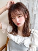 大人かわいい外ハネセミロング × ミルクティーベージュ【浦和】