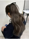 オリーブグレージュ  グレージュ  赤み消しカラー
