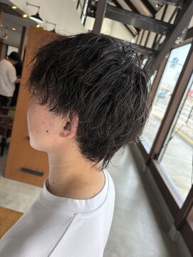 リドル ヘアー 駒生店(Riddle HAIR) マッシュウルフ×波巻きパーマ