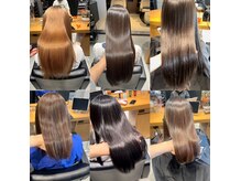 髪質改善、縮毛矯正、美髪カラーでの艶髪再生お任せください♪