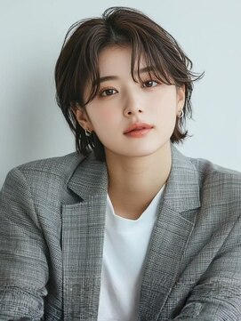 ショートボブ ショートカット 黒髪 小顔カット 顔周りカット