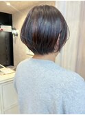 福山人気ツヤツヤ赤みブラウン美シルエット小顔ショート骨格補正