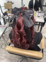 アジールヘア 所沢プロペ通り店(agir hair)&nbsp;ハーフアップ セット  コテ巻き