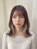 ココカラヘアー ニコ(cococara hair nico) インナーカラー/イヤリングカラー/ピンク/ミルクティー