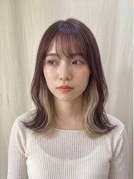 ココカラヘアー ニコ(cococara hair nico) インナーカラー/イヤリングカラー/ピンク/ミルクティー