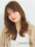 韓国レイヤー小顔ハッシュカット大人くびれミルクブラウン