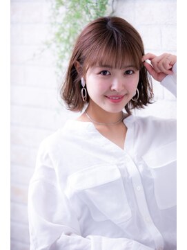 ヘアーアートシフォン 池袋西口店(Hair art chiffon) トリートメントカールとグラデーションカラーの重めふわミディ