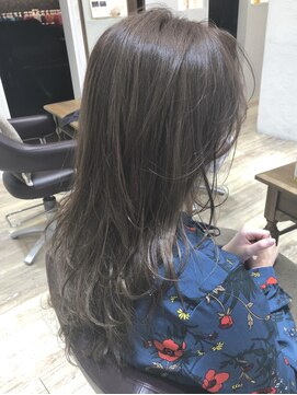 ジャストビューティ ルフレ 金沢八景店(Just Beauty Rufure) エアリーミディ/ショートパーマ/黒髪/ホワイトアッシュ