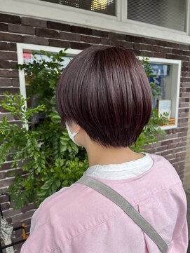 アズグロウ エクラ(AS GROW 'eclat) ピンクブラウン×コンパクトショート☆20代/30代/40代