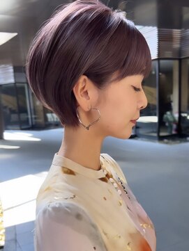 ラフ 立川(Laff) ショートヘアショートボブ白髪ぼかしハイライトカラーボブ