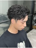 スパイラルパーマリバースアップバング