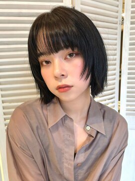 リコバイアフロート(riko by afloat) ショートボブ/ボブ/チャコールグレー/韓国[stylist竹田]