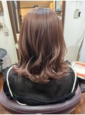 艶カラー透明感ショコラブラウン×小顔レイヤーカット20代30代