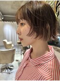 ショートボブレイヤーショートヘア顔まわりレイヤーボブ