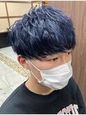 ネイビーカラー×王道マッシュ