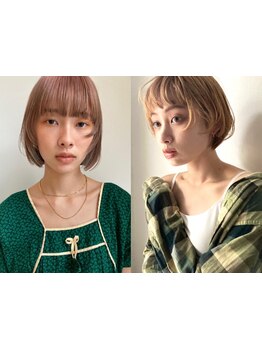 赤みを消して透明感たっぷりの理想カラーが叶う！ハイトーンダブルカラーもダメージレスに◎【横浜】