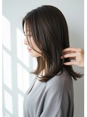 髪質改善ニュアンスカラーツヤ髪スタイルセンターパート
