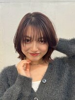 ファルベ(Farbe)&nbsp;ホワイトグレージュ/ミニウルフ/デジタルパーマチェリーブラウン