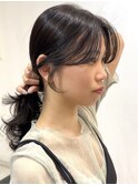 ◎美髪カールグレージュロングセミディ似合わせ前髪
