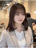 10代20代30代イヤリングカラー　ミルクティーグレージュレイヤー