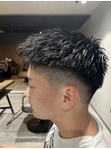 MEN’S HAIR/ブルーブラック/フェザーパーマ/柏
