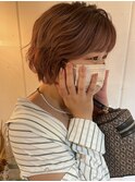 10代20代/ショートヘア/オレンジブラウン