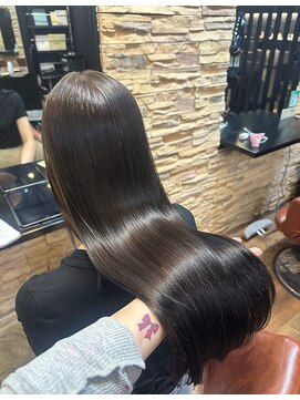 縮毛矯正とカラー☆グレージュ