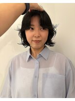 ニーム(nimes)&nbsp;大きめカールパーマナチュラルパーマドライパーマ黒髪ボブパーマ