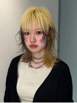 ノラ シンディ(NORA CYNDY) ポイントカラー ブロックカラー セクションカラーハッシュカット