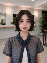 フォト 新宿三丁目(foto) 髪質改善縮毛矯正地毛風ストレート切りっぱなしボブ