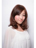 20代30代40代イメチェン似合わせカットフルバングレッドブラウン