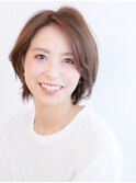 大人かわいいくびれセミディ風ヘルシーレイヤーボブ 田原佐知子