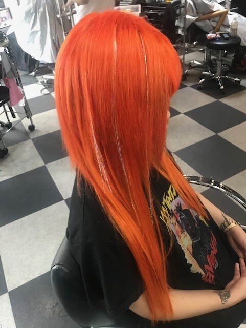 夏☆オレンジエクステロング♪ヘアティンセルでキラキラ～：L035522362