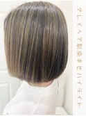 グレイヘア馴染ませハイライト
