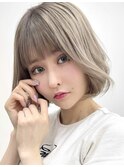 (ボブ/グレージュ/髪質改善トリートメント/縮毛矯正/ベージュ)