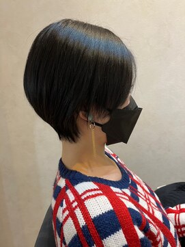 ネウィ 大分中央町店(newi) 【MIKOTO】暗髪でも重たく見えない束感ショート♪