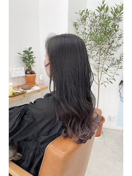 ティエル(TieLu) グラデーションカラー×ラベンダーグレージュ×外国人風