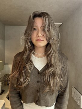 ネルケ 立川(nelke) ロングヘア×オリーブカラー_髪質改善トリートメント_韓国