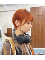ショート×ケアブリーチ×オレンジ(代官山)