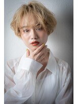 カバーヘア ブリス 川口(COVER HAIR bliss)&nbsp;透明感ハイトーンカラーひし形小顔マッシュパーマv川口10代20代