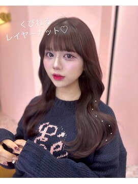 ボタン シブヤ(VOTAN SHIBUYA) ブラウン/韓国ヘア/渋谷/レイヤー/顔まわり