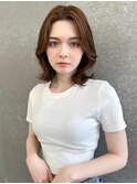 くびれボブ/艶ブラウンカラー
